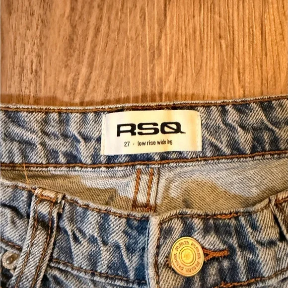 RSQ Light Blue Flare & Wide Leg Jeans - Picture 3 of 3